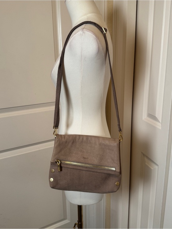 Hammitt Handbags - Hammitt VIP Medium Crossbody Bag Pewter Brushed Gold Leather Clutch Purse